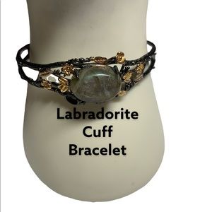 Labradorite Metal Cuff Bracelet